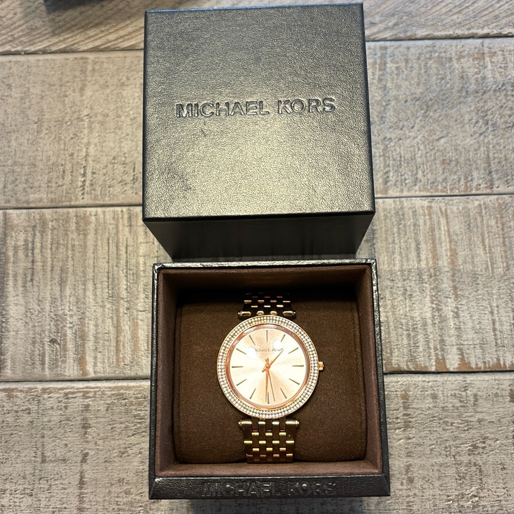 Michael Kors rose gold womens watch